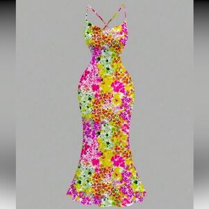 Floral Multicolor Maxi Dress